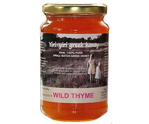 Miel grec RAW 100 % pur - Thym sauvage - 480 g - Provenant des régions sauvages, sèches et rocheuses de Thebes.