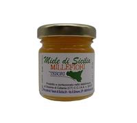 Miel sicilien Millefiori Trésors de Sicile, non pasteurisé, produit typiquement sicilien en pot de 0,50 g