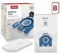 Pack de 8 sacs à poussière Miele XL Hyclean GN Pure pour aspirateurs Blanc
