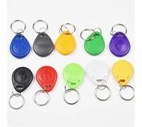 MIELEU 20pcs/Lot EM4305 T5577 125khz Copy Rewritable Keyfobs RFID Tag Key Ring Proximity Token Badge Duplicate Card(Orange Color)