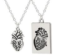 MIELEU Collier pendentif Creative Puzzle Couple Anatomique Coeur Collier Femmes Romantique Saint-Valentin Chaîne de cadeaux Pendentif Mode Confession Cadeau Bijoux