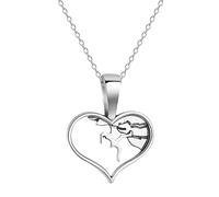 MIELEU Collier Pendentif Creux Coeur Pendentif Escalade Fille Collier Mode Design Simple Pendentif Collier Unisexe Mode Collier Bijoux Cadeaux