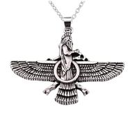 MIELEU Collier pendentif Déclaration Collier Hommes Zoroastrisme Couture iranienne Empire Perse Colliers pour Femmes Halloween Party Bijoux Cadeau