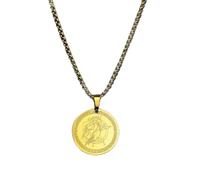 MIELEU Collier Pendentif Déesse Romaine de la Chance Fortuna Ancienne amulette Collier Pendentif pour Hommes et Femmes Collier de Mode Cadeau de Saint-Valentin Bijoux Cadeaux