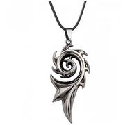 MIELEU Collier pendentif Hommes Punk Dragon Flame Cool Chain Pendentif Collier Homme Charm Collier Bijoux Halloween Party Bijoux Cadeau