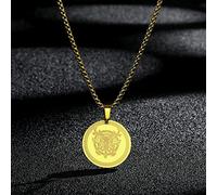 MIELEU Collier Pendentif Tête du Masque Totem de Cerf Pendentif Collier Long Chaîne pour Homme et Femme Collier Mode Cadeau Saint-Valentin Bijoux Cadeaux