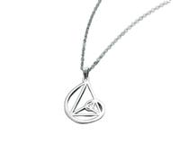 MIELEU Collier pendentif Triangle Spiral Pendentif Collier Pour Femmes Fibonacci Ratio Psychologie Amulette Bijoux Cadeau Géométrique Halloween Party Bijoux Cadeau