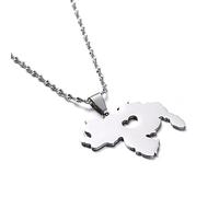 MIELEU Collier pendentif Venezuela Carte Pendentif Collier pour Femmes Filles Venezuela Carte Chaîne Bijoux Halloween Mode Party Bijoux Cadeau