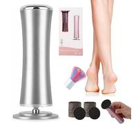 Mielle Glow Pied, Honey Glow Pied Mielle Kit, Rape Electrique Ponceuse Pieds de callosités Avec 60 Disques De Papier Pour Femmes Hommes Pédicures (Argent)