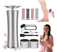 Mielle Glow Pied - Honey Glow Pied Mielle Ponceuse Pieds Électrique avec 60 Disques de Rechange, Râpe à Pieds pour Éliminer les Callosités et Peaux Mortes, Kit Pédicure Professionnel (Argent)