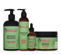 Mielle Organics Romarin Shampooing & Masque & Scalp Huile&styling crème & pack 4