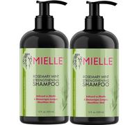 Mielle - Shampooing à la menthe et au romarin avec biotine - Favorise la croissance des cheveux - Renforce les cheveux faibles et cassants - Nettoie en profondeur le cuir chevelu - 355 ml - Lot de 2