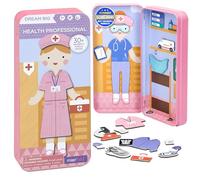 mierEdu Boîte de jeu magnétique pour infirmière, puzzle magnétique à partir de 3 ans