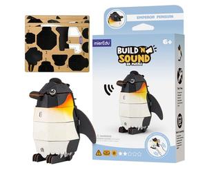 mierEdu - Puzzle 3D Pingouin Empereur Soundwunder - Puzzle 3D avec véritable effet sonore pour les enfants à partir de 6 ans - Jouet éducatif, favorise la pensée logique