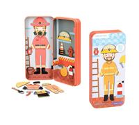 mierEdu Coffret de jeu magnétique de voyage Pompier ME085