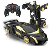 Mieryd Voiture Télécommandée Bat Jouet Enfant 3 4 5 6 7 8 9+ Ans, 2 en 1 Transformable Radiocommande RC Robots, 360°Rotation Voiture de Course Jeux Extérieur Fille Garcon Cadeau Anniversaire Noël