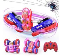 Mieryd Voiture Télécommandée Enfant, Spider Monter Truck RC Car Cascade Radiocommandee avec Spectacle de Lumière Jouet Garçon Fille 5 6 7 8 9 10 11 12 Ans Cadeau Anniversaire Noel Jeux Extérieur