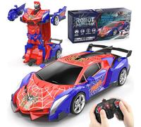 Mieryd Voiture Télécommandée Robot, Transformable RC Spider Car Radiocommande Jouet Enfant Fille Garcon 3 4 5 6 7 8 9 10 Ans Jeux Cadeau Anniversaire Noë