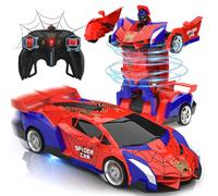 Mieryd Voiture Télécommandée Spider Jouet Enfant 3 4 5 6 7 8 9+ Ans, 2 en 1 Transformable Radiocommande RC Robots, 360°Rotation Voiture de Course Jeux Extérieur Fille Garcon Cadeau Anniversaire Noël