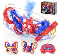 Mieryd Voiture Télécommandée Spider Robot Transformable, Jouet Garçon Fille 5 6 7 8 9 10 11 Ans Monter Truck RC Car Radiocommandee avec Spectacle de Lumière Cadeau Anniversaire Jeux Extérieur