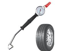 Miettes - Gonfleur de pneu - Gonfleur de pneu court - Adaptateur de buse d'air à gonflage rapide 0-220 psi avec jauges d'air - Colonisation manuelle de la tige de gonflage des pneus pour motos