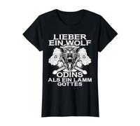 Mieux Vaut Un Loup d'Odin qu'un Agneau de Dieu - Vikings T-Shirt Graphique avec Valeur