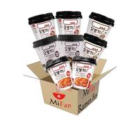 MiFan Tteokbokki Box - Gâteau de Riz Coréen Instantané | Snack Coréen Topokki Prêt en 3 min | Multiples Saveurs, Pack Individuel ou Coffret Assorti (8 pièce, saveurs variées)