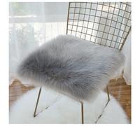 Mifeiwukawa - Housse de chaise douce et moelleuse avec effet Shaggy - Coussin de siège antidérapant en fausse fourrure de mouton soyeuse - Coussins de chaise circulaires pour intérieur (Y2, 35x35cm