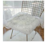 Mifeiwukawa - Housse de chaise douce et moelleuse avec effet Shaggy - Coussin de siège antidérapant en fausse fourrure de mouton soyeuse - Coussins de chaise circulaires pour intérieur (Y3, 40x40 cm