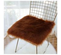 Mifeiwukawa - Housse de chaise moelleuse et peluche imitation peau de mouton avec effet shaggy - Coussin de siège antidérapant doux - Coussin de chaise en fausse fourrure soyeuse - Coussins de chaise