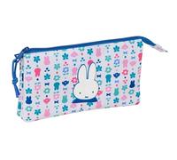 MIFFY BUNNY - Trousse triple, trousse pour enfant, idéale pour les enfants d'âge scolaire, confortable et polyvalente, qualité et résistance, 22 x 3 x 12 cm