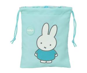 MIFFY FRIENDS - Sac à goûter, sac fourre-tout, qualité et résistance maximale, porte-repas, 20 x 25 cm, bleu pastel, M, Décontracté