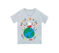 Miffy T-Shirt pour Filles | Tee-Shirt | Haut en Coton pour Filles | Gris 5-6 Ans