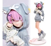 MIFKLMV Figurine Ra-m, Re Zero Figurine, Starting Life in Another World, 8,2pouces Anime Figure, Ra-m PVC Figurine d'action Girl Jouets à Collectionner Modèle d'intérieur Ornements Les Fans d'Anime