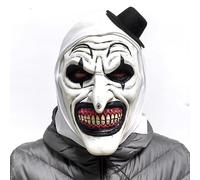 MIFKLMV Masque d'Horreur pour Halloween, Masque de Clown Mortel, Masques de Tueur avec Chapeaux, Masques D'horreur D'Halloween en Latex, Fêtes d’Halloween, Événements d’Horreur & Cosplay-A