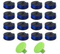 Mifyca 29082 29242 Bobine de fil double ligne compatible avec les débroussailleuses électriques Green-Works 20 V 40 V 21212 21272, double ligne de 8,2 m avec capuchons 3411546A6 (16 bobines + 2