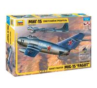 Zvezda 500787317 Véhicule 500787317-1:72 MIG-15 Kit de modélisation en Plastique pour débutant Argenté