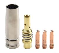 MIG Brûleur de soudage consommable MB15 15AK Support de pointe de contact 0,6/0,8/0,9/1,0/1,2 mm 5 pièces compatibles avec Rilon Jasic Mitech Chiry UNT (0,6 mm)