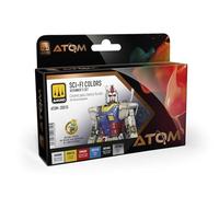 Mig Jimenez AMMO by Atom Lot de 6 couleurs pour débutant pour science-fiction de peintures acryliques - 6 couleurs haute durabilité | séchage rapide, non toxique et auto-nivelant | Modèle ATOM-20810