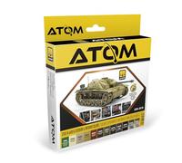 Mig Jimenez AMMO by Atom StuG III Ausf.G Atom-20730 Kit de peinture acrylique pour extérieur et intérieur 12 couleurs pour brosse à poussière et aérographe 20 ml