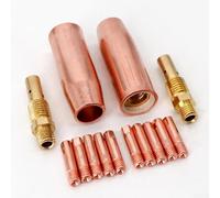 MIG Kit d'accessoires de soudage 14 pièces - Embouts de contact - Buse diffuseur de gaz pour torche M3 100L 0 6 mm 0 8 mm 0 9 mm 1 0 mm 1 2 mm - Construction en cuivre (0,9 mm)