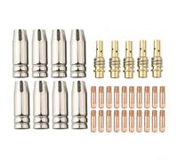 MIG Kit de 33 buses pour soudeur - Construction en cuivre - 08 mm - 09 mm - Diffuseur de gaz facile à installer - Convient pour brûleurs MB15 AK15 - Machine de soudage de taille standard