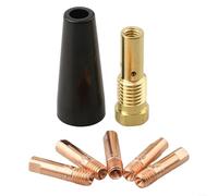 MIG Kit de buses de flux de soudure pour soudeur électrique Easy MIG120/140/180, 7 embouts de buse avec pointes conductrices, pointe de protection, tige de connexion pour 100HD pour 125HD (0,6 mm)