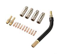 MIG Kit de col de torche AK15 pour soudage MB15, pointes en cuivre 0,6 mm, 8 mm, 9 mm, support diffuseur de buse à gaz, consommables de soudage professionnels (kit de cou 0,8 mm)
