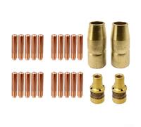 MIG Kit de gaz de soudage avec buses de gaz 169-715 et diffuseurs 169-716 pour Miller M-100/150 pour Hobart H-9/10 avec embouts de contact de 0,035 cm et ensemble de diffuseurs (000069)