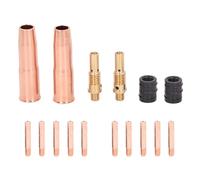 MIG Lot de 16 accessoires de torche de soudage en laiton avec embouts en laiton Adaptateur diffuseur - Robuste, ajustement précis, pour appareils de soudage 200/250 M7