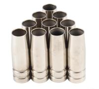MIG MB15 Couvercle de buse de gaz conique Push-Fit pour brûleur de soudage, buse en laiton 18 x 12 x 54 mm, soudeur MIG MB15 (20 pièces)