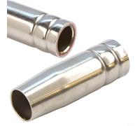 MIG MB15 Lot de 10 couvercles de buse conique pour raccords à gaz Buse de soudage en laiton 18 x 12 x 54 mm, compatible avec les soudeurs MIG