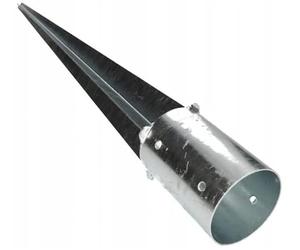 MiG-met - Douille à enfoncer - Support de poteau réglable en hauteur - 80x750mm - Ancre de sol - Douille de sol pour parasol - Douille de sol pour araignée à linge - Ancre de terre Acier allié