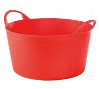 MiG-met - Panier Universel, Grand Contenant, Seau Flexi, Panier à Linge - Durable, Flexible et Léger - Deux Poignées Robustes - Capacité de Charge : 120 kg - 14 L, 35 × 30 × 23 cm - Rouge - 1 pièce